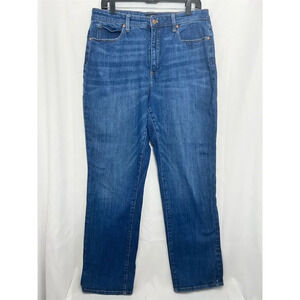 Talbots Women's Medium Blue Straight‎ Leg Jeans Classic Fit Denim